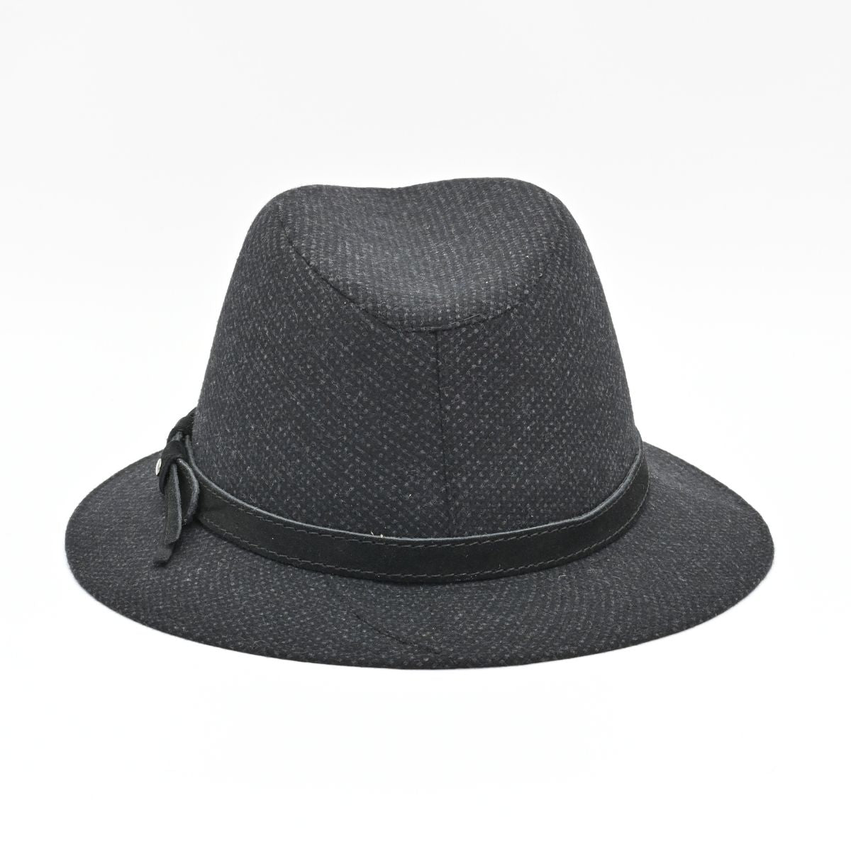 Black Patterned Indiana Jones Hat back view