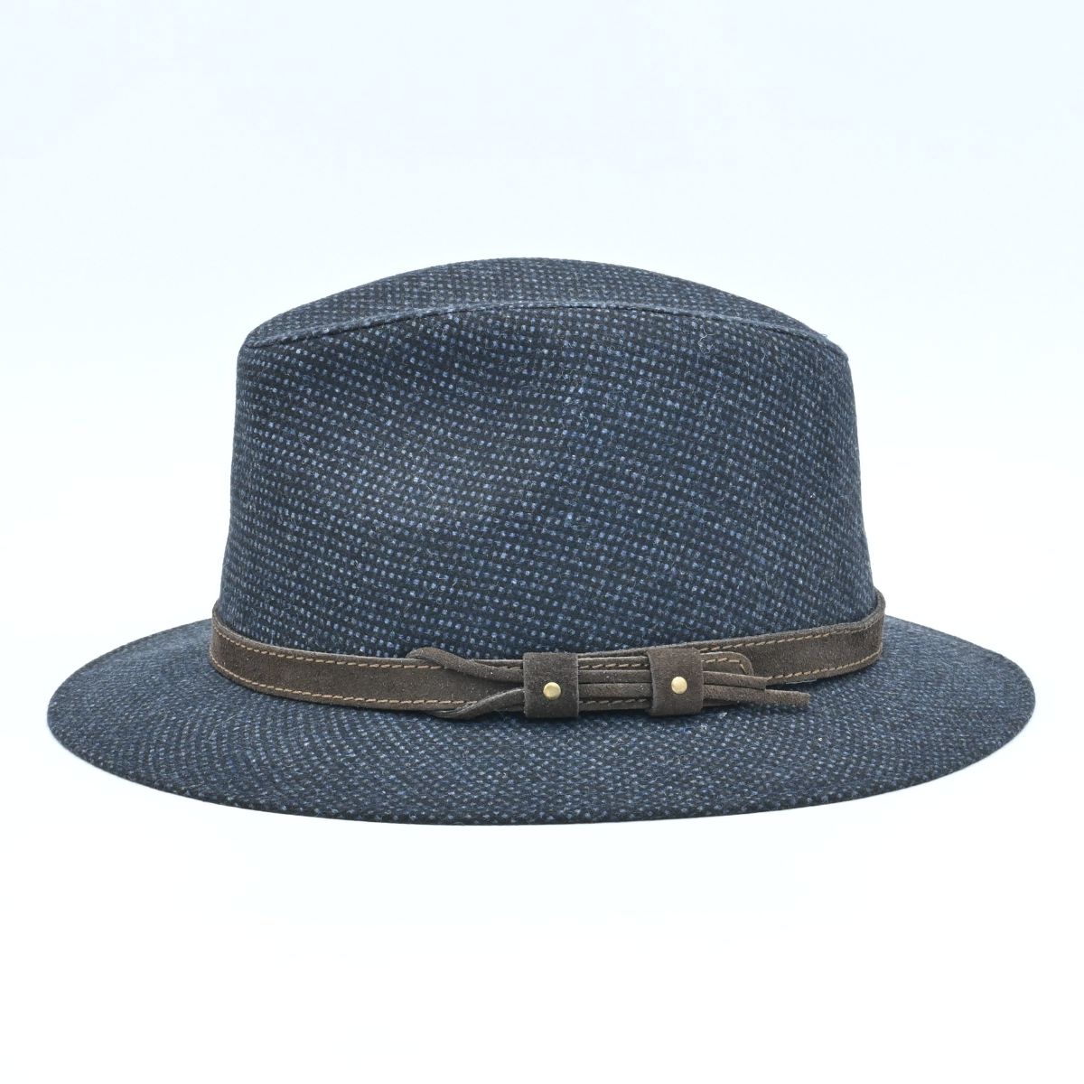 Blue Patterned Indiana Jones Hat side view