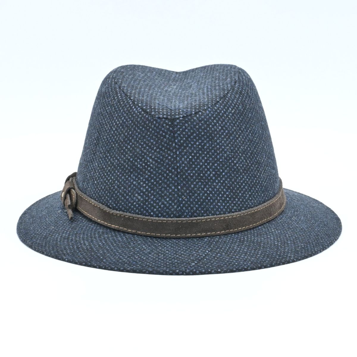 Blue Patterned Indiana Jones Hat back view