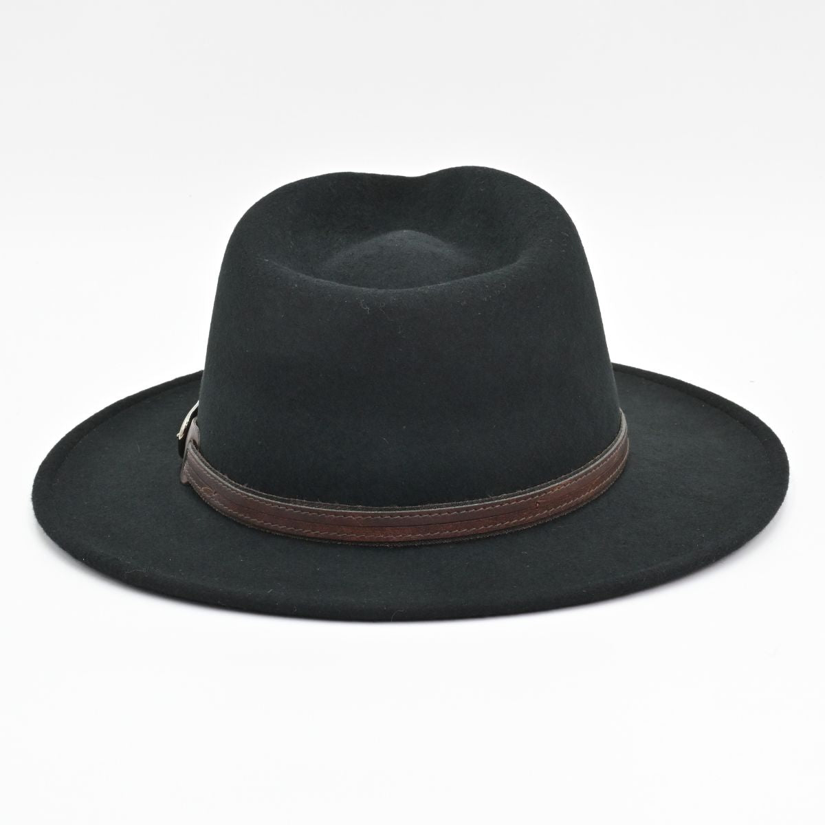 Black Indiana Jones Fedora Crushable back view