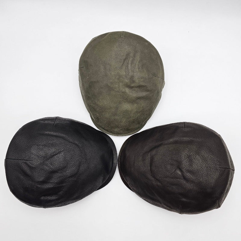 All colors Hammered Nappa Leather Driver Cap top view