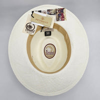 Panama Hat Indiana Style With Grosgrain Ribbon | Ivory/White
