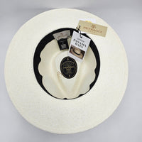 Panama Hat Indiana Style With Leather Strap-Hat-Petracci-Cappello Fashion Company | Ivory/White