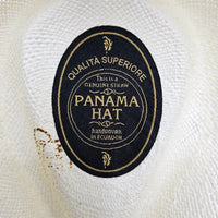 Panama Hat Indiana Style With Leather Strap-Hat-Petracci-Cappello Fashion Company | Ivory/White