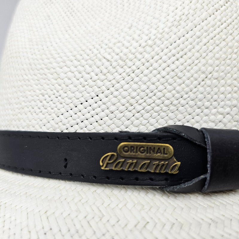 Panama Hat Indiana Style With Leather Strap-Hat-Petracci-Cappello Fashion Company | Ivory/White