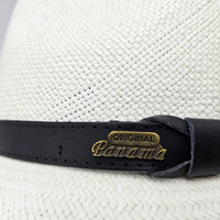 Panama Hat Indiana Style With Leather Strap-Hat-Petracci-Cappello Fashion Company | Ivory/White