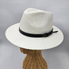 Panama Hat Indiana Style With Leather Strap-Hat-Petracci-Cappello Fashion Company | Ivory/White