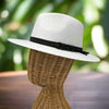 Panama Hat Indiana Style With Leather Strap-Hat-Petracci-Cappello Fashion Company | Ivory/White