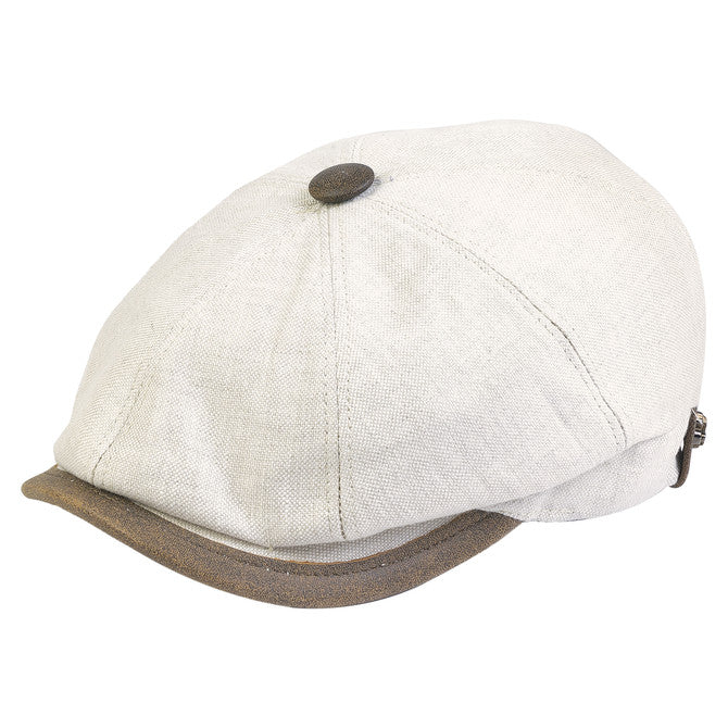 Beige Men’s lightweight summer newsboy cap