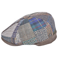 Brown newsboy hat side view