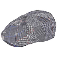 Grey Irish Newsboy patchwork hat