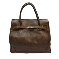 Brown Firenze Soft Leather Handbag front view