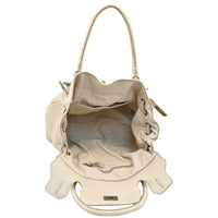 Beige Firenze Soft Leather Handbag Inside view