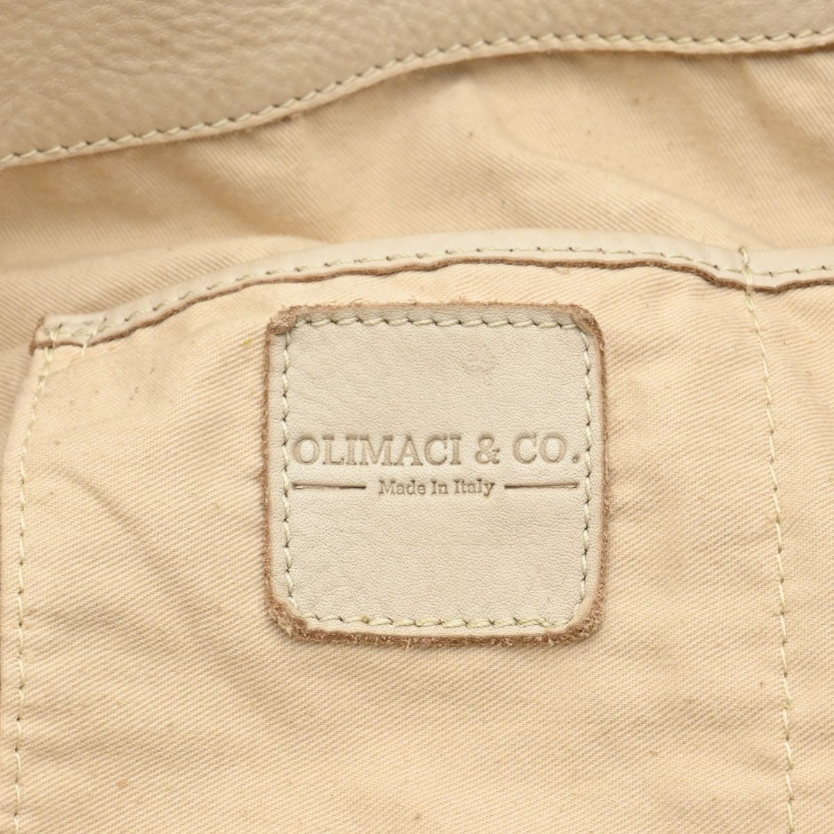Beige Firenze Soft Leather Handbag logo