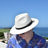 Panama Hat Indiana Style With Leather Strap-Hat-Petracci-Cappello Fashion Company | Ivory/White