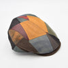 Multicolor leather patchwork cap side