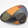 Multicolor leather patchwork cap side