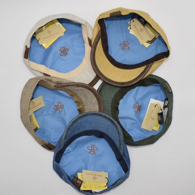 All colors Men’s lightweight summer newsboy cap with blue lining