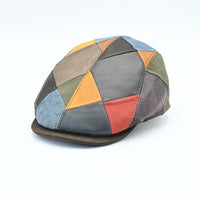 Leather Patchwork Cap