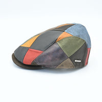 Leather Patchwork Cap