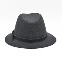 Black Patterned Indiana Jones Hat back view
