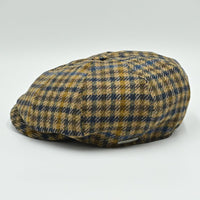 Side angle of multicolor Fantasia Peaky Hat showing wool texture and classic Peaky silhouette