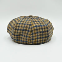 Back view of Fantasia multicolor wool Peaky Hat with eight-panel newsboy design
