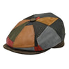 Multicolor Napoli Leather Newsboy Hat front view