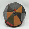 Multicolor Napoli Leather Newsboy Hat top view