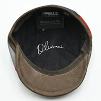Multicolor Napoli Leather Newsboy Hat inside view