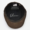 Brown driver cap interior – cotton lining inside Italian nubuck leather cap