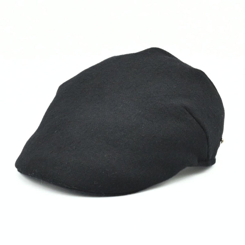 Black Solid Color Coppola Wool Cap front view