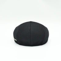 Black Solid Color Coppola Wool Cap back view