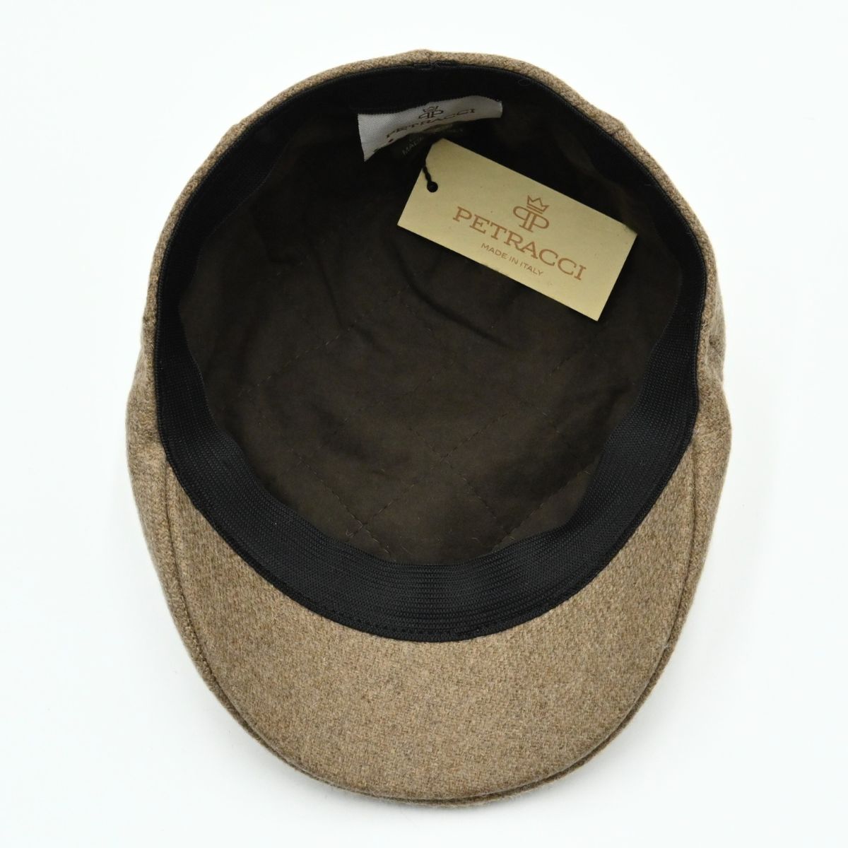 Black Solid Color Coppola Wool Cap inside view