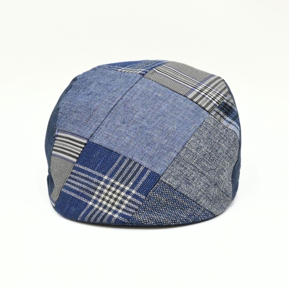 Blue Patchwork Cap front view