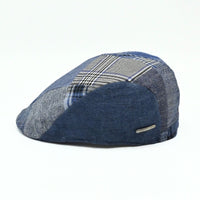 Blue Patchwork Cap side view
