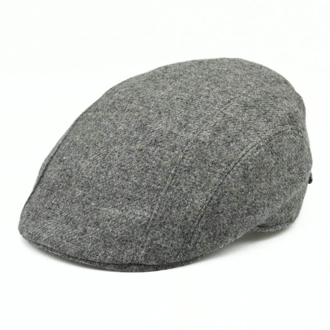Gray Shetland Heritage Flat Cap front view