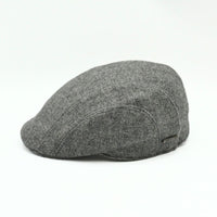 Gray Shetland Heritage Flat Cap side view
