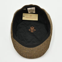 Brown Shetland Heritage Flat Cap inside view