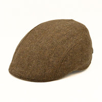Brown Shetland Heritage Flat Cap front view