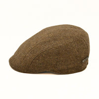 Brown Shetland Heritage Flat Cap side view