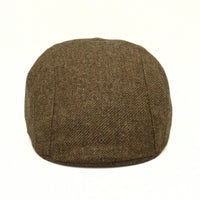 Brown Shetland Heritage Flat Cap front view