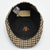 Men’s beige Italian wool driving cap with cotton interior lining