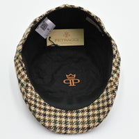 Men’s beige Italian wool driving cap with cotton interior lining
