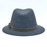 Blue Patterned Indiana Jones Hat back view