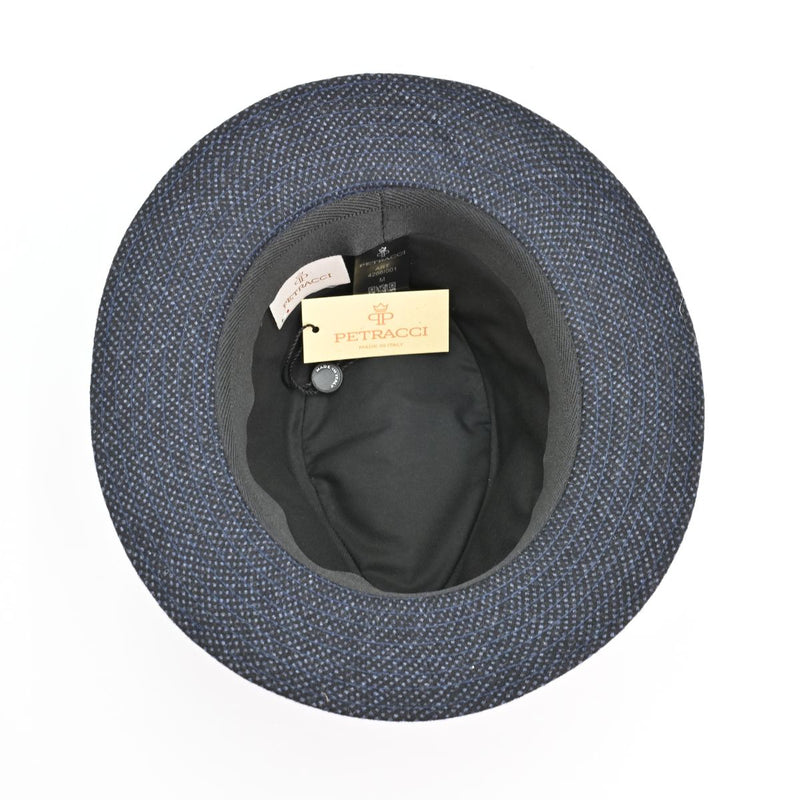 Blue Patterned Indiana Jones Hat inside view