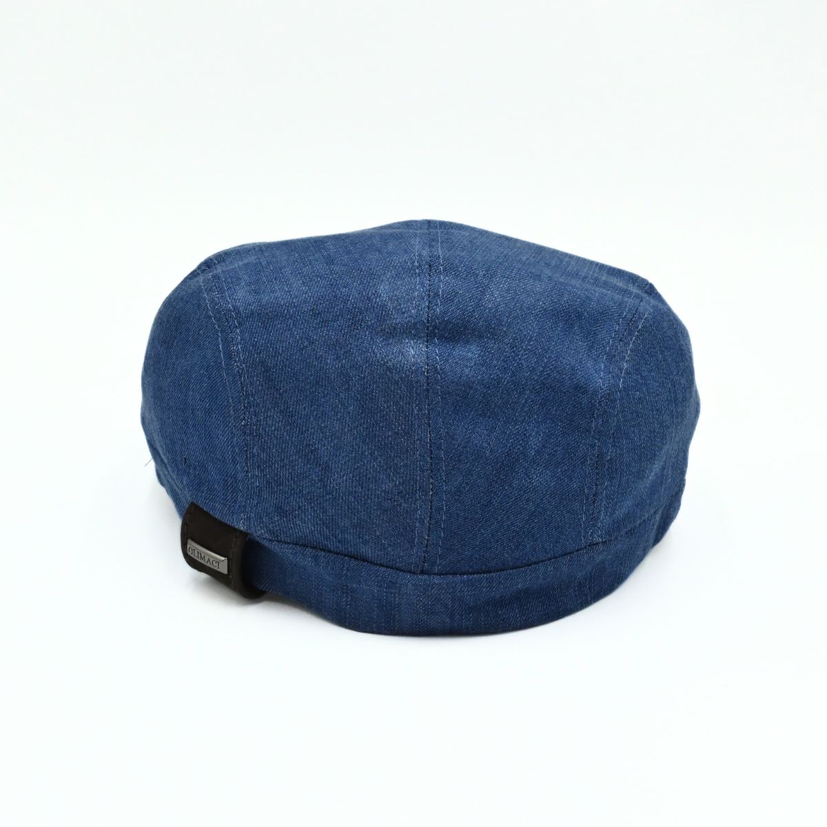 blue Genova Linen Italian Cap on white background