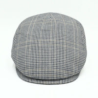 Navy Paulo Linen Cap on white background. Italian handmade Summer cap