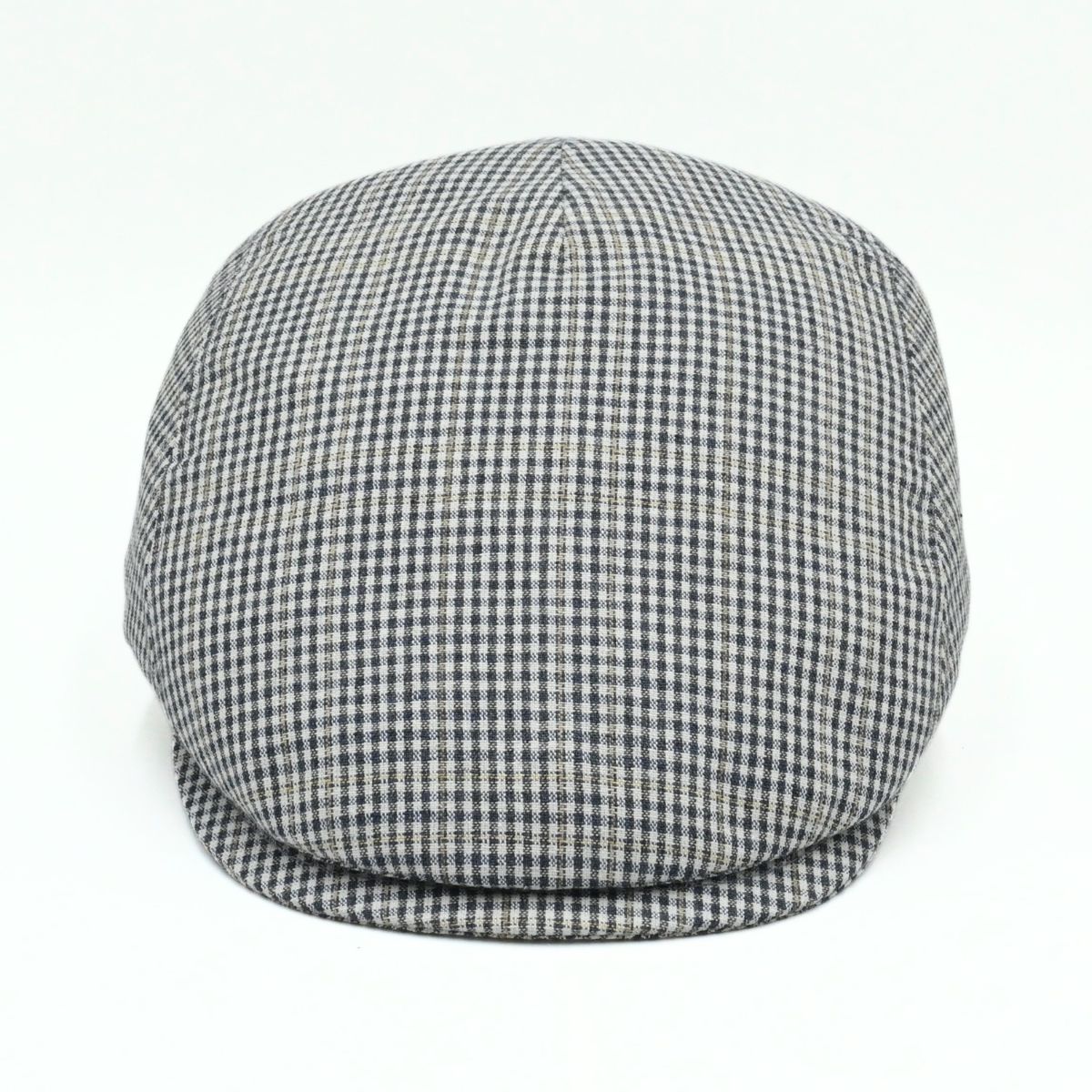 Navy Paulo Linen Cap on white background. Italian handmade Summer cap