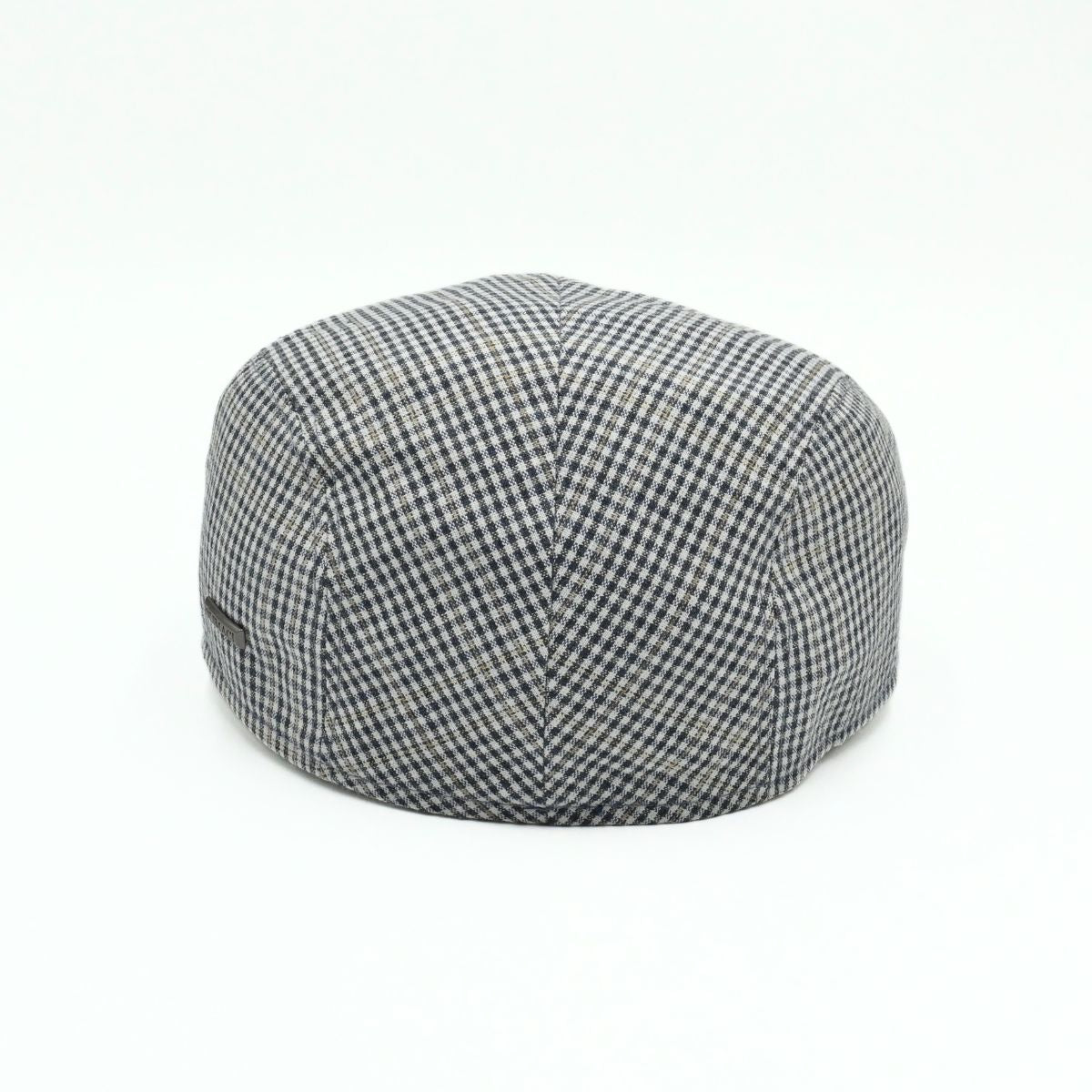 Navy Paulo Linen Cap on white background. Italian handmade Summer cap